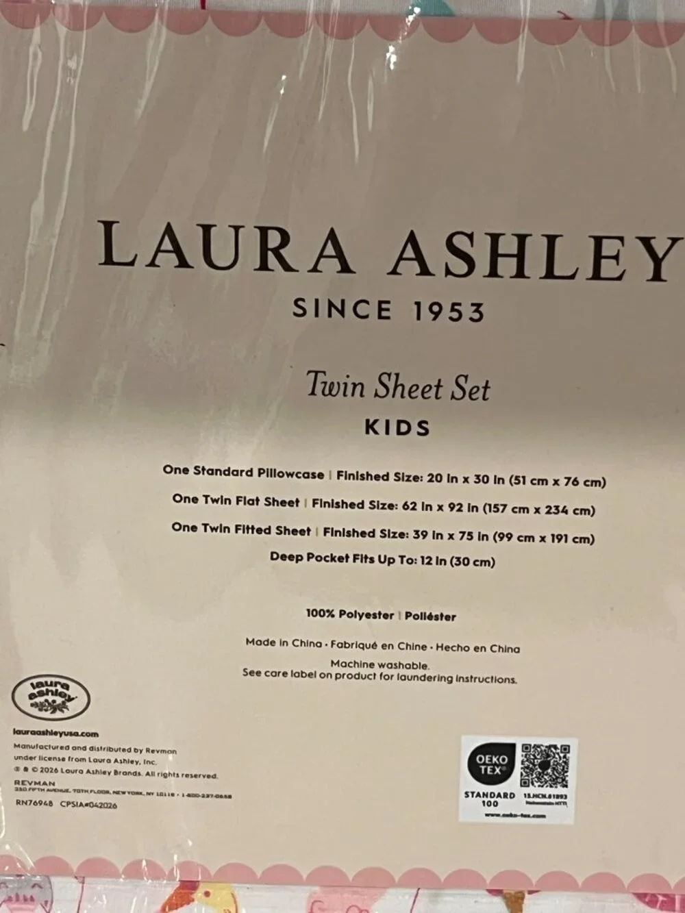 LAURA ASHLEY KIDS Twin White PARTY ANIMALS Sheet Set 3pc Dog Cat Pug Dachshund